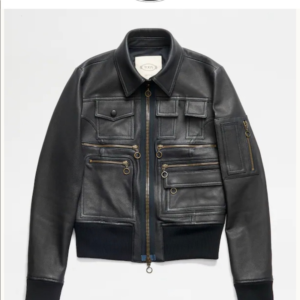 Tod’s Leather Bomber Jacket Size 42